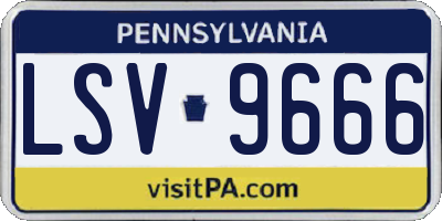 PA license plate LSV9666
