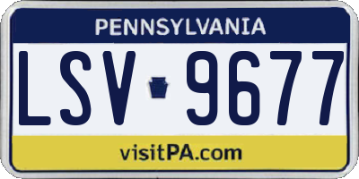 PA license plate LSV9677