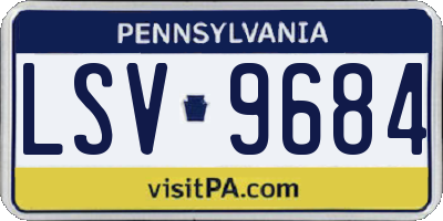 PA license plate LSV9684