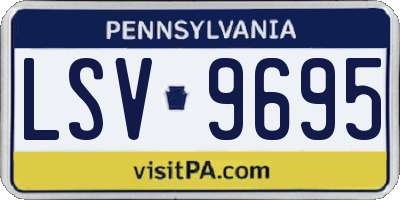 PA license plate LSV9695