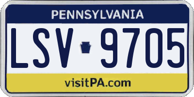 PA license plate LSV9705