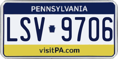 PA license plate LSV9706