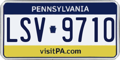 PA license plate LSV9710