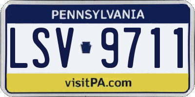 PA license plate LSV9711