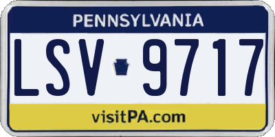 PA license plate LSV9717