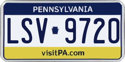 PA license plate LSV9720
