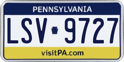 PA license plate LSV9727