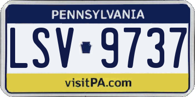 PA license plate LSV9737