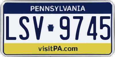 PA license plate LSV9745