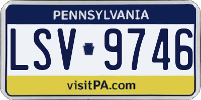 PA license plate LSV9746