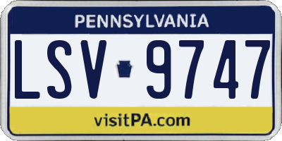 PA license plate LSV9747