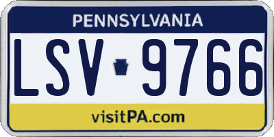 PA license plate LSV9766