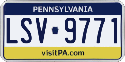 PA license plate LSV9771