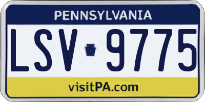 PA license plate LSV9775