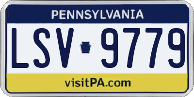PA license plate LSV9779