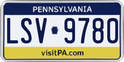 PA license plate LSV9780