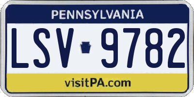 PA license plate LSV9782