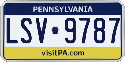PA license plate LSV9787