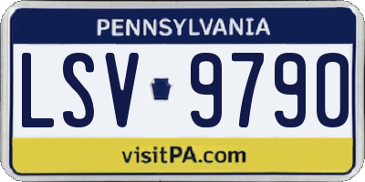 PA license plate LSV9790