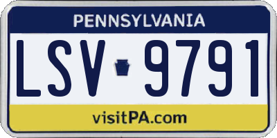 PA license plate LSV9791
