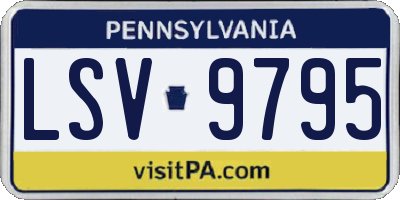 PA license plate LSV9795
