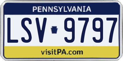 PA license plate LSV9797