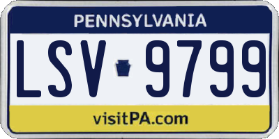PA license plate LSV9799