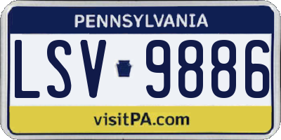 PA license plate LSV9886
