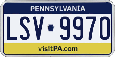PA license plate LSV9970