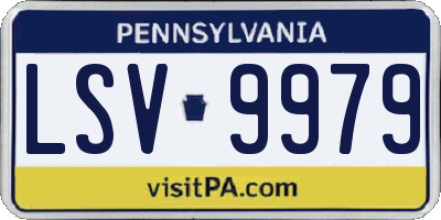 PA license plate LSV9979