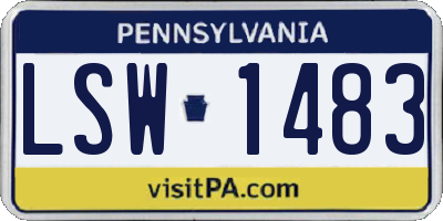 PA license plate LSW1483