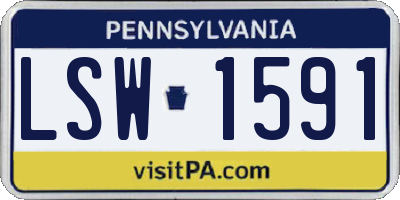 PA license plate LSW1591