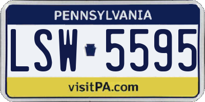 PA license plate LSW5595