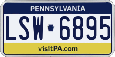 PA license plate LSW6895