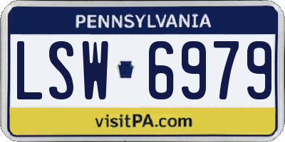 PA license plate LSW6979