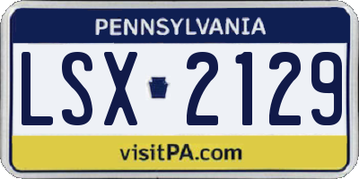 PA license plate LSX2129