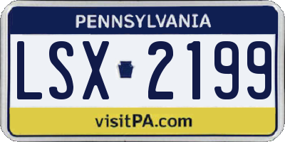 PA license plate LSX2199