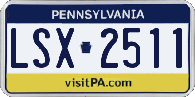 PA license plate LSX2511