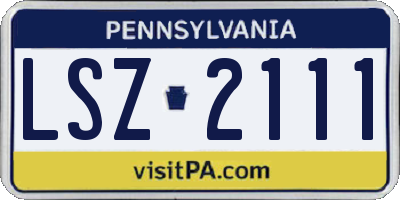 PA license plate LSZ2111