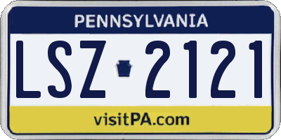 PA license plate LSZ2121