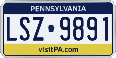 PA license plate LSZ9891
