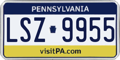 PA license plate LSZ9955