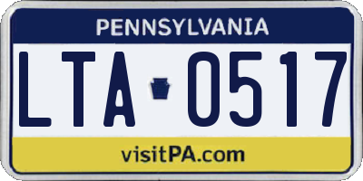 PA license plate LTA0517