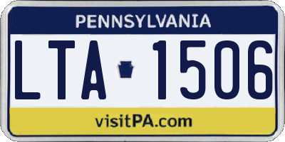 PA license plate LTA1506