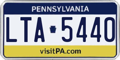PA license plate LTA5440