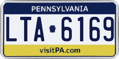 PA license plate LTA6169
