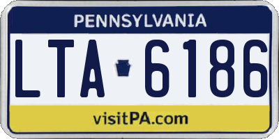 PA license plate LTA6186