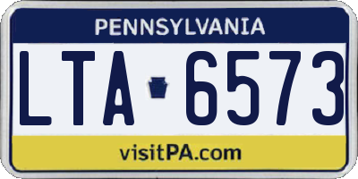 PA license plate LTA6573