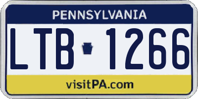 PA license plate LTB1266