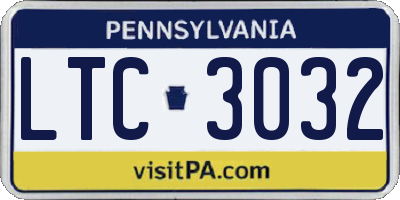 PA license plate LTC3032